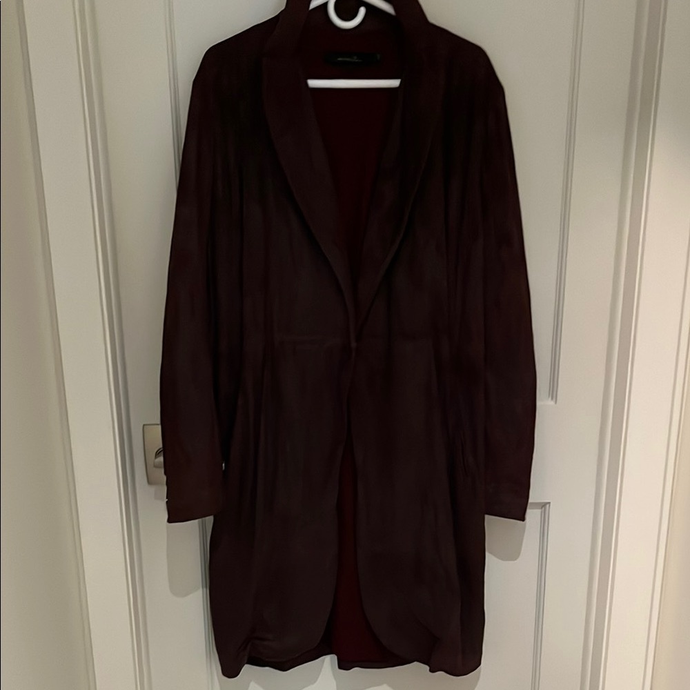 Burgundy Suede Donna Karan Blazer